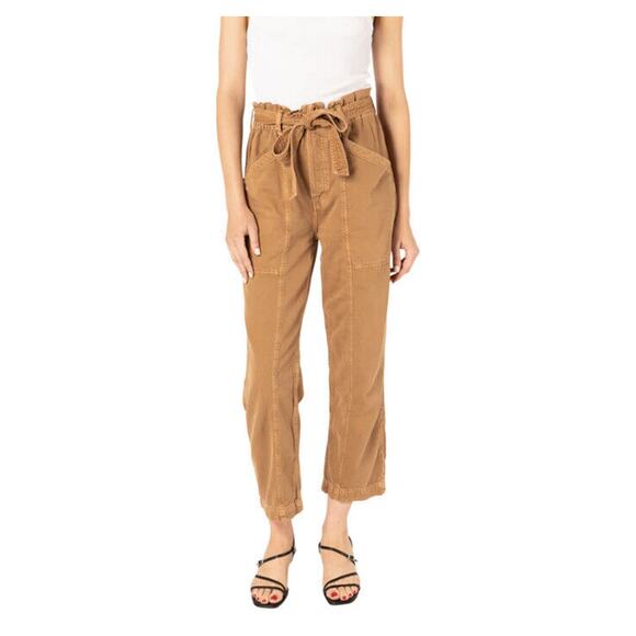 Etica Wade Relaxed Trouser Pants Brown Size S Preppy Sustainable‎ Boho Capsule - Picture 1 of 11